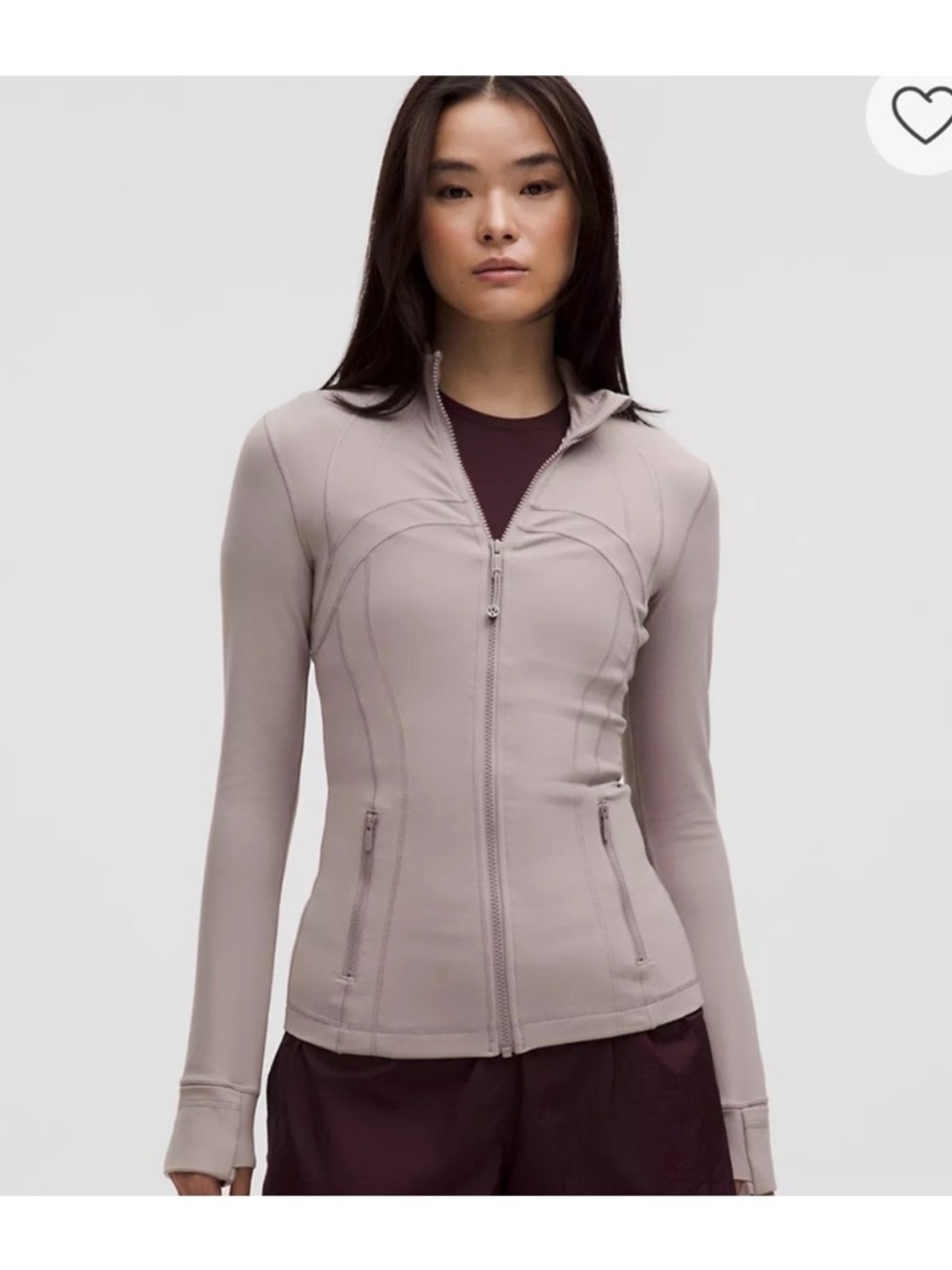 lululemon athletica Mauve Grey Zip-Up Define Jacket